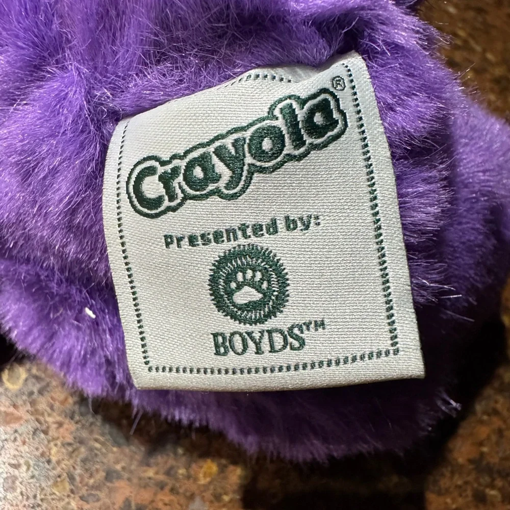 Crayola Vibrant Purple Stuffed Boyds Bear - Picture 3 of 4